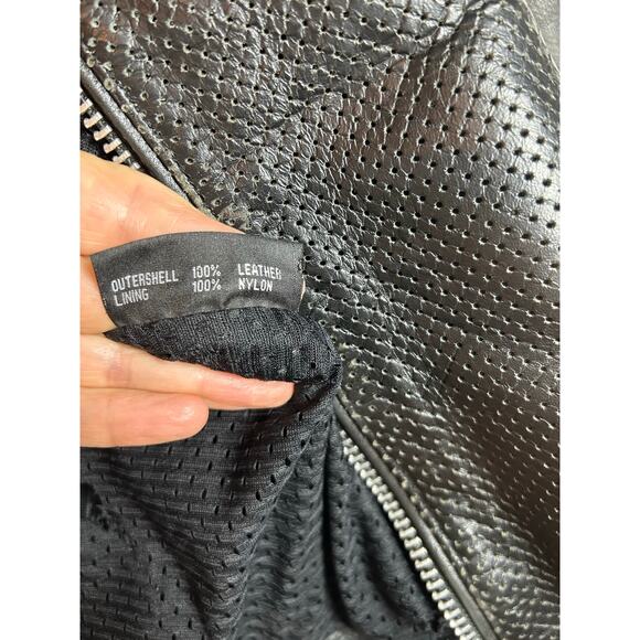 XPERT SPORT MOTORCYCLE BIKER genuine leather men’s JACKET size XL coloured back - Picture 8 of 16